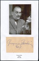 Greguss Zoltán (1904-1986) Színész Aláírása Papírlapon, Fényképpel - Otros & Sin Clasificación