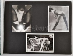 Cca 1960 Erotikus és Pornográf Fotókat Tartalmazó Fotóalbum, 51 Db Képpel, Képméret: 11x8 Cm Album Mérete: 24x33 Cm - Autres & Non Classés