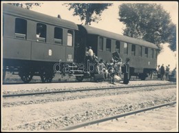 1942 Ipolyvece, Vasútállomás, Vonat, 17x23 Cm - Otros & Sin Clasificación
