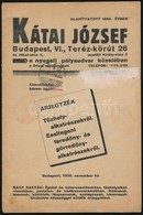 1938 Kátai József Képes Fémáru árjegyzéke - Publicités