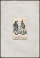 Cca 1860 Judaika Témájú Litográfia Paszpartuban  / Judaica Lithography 8x11  Cm - Otros & Sin Clasificación