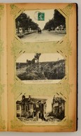 Cca 1914-1918 Különféle Katonai Fotók és Képeslapok Gy?jteménye, Sérült B?rkötés? Albumba Rendezve, összesen Kb. 60 Db - Autres & Non Classés