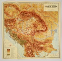 Cca 1943 Carte Oro-hydrographique Du Bassin Du Danube Et Des Régions Limitrophes, 1:1600000, A Duna-medence és A Környez - Autres & Non Classés