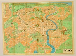 1934 Róma Térképe, Roma Pianta Monumentale, 74x55 Cm. - Sonstige & Ohne Zuordnung