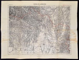1939 Kassa és Környéke, 1:75000, Bp. M. Kir. Honvéd Térképészeti Intézet, 47x63 Cm. - Otros & Sin Clasificación