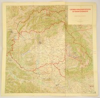 Cca 1940 Csonka Magyarország áttekint? Térképe, 1:75000, Magyar Királyi Honvéd Térképészeti Intézet, 86x116 Cm. Jó  álla - Other & Unclassified