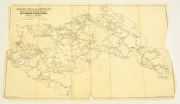1941 Tallián Ferenc: A Magyar Királyi Államvasutak Közúti Gépkocsiüzem (MÁVAUT) Autóbuszvonalainak átnézeti Térképe és V - Sonstige & Ohne Zuordnung