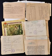 Cca 1910-1960 Vegyes Nyomtatvány Tétel, Vonatok M?szaki Leírásai, Reklám Nyomtatványok, Okmányok - Ohne Zuordnung