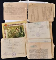 Cca 1910-1960 Vegyes Nyomtatvány Tétel, Vonatok M?szaki Leírásai, Reklám Nyomtatványok, Okmányok - Unclassified