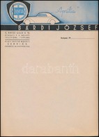 Cca 1940 Bárdi József Autókereskedés 2 Db Kitöltetlen, Díszes Fejléces Számlája - Sin Clasificación