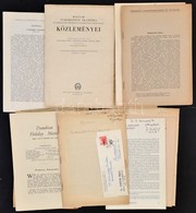 1943-1963 Vegyes Nyomtatvány Tétel, összesen 14 Db, Tudományos értekezések, Nekrológ, Köztök 2 Db Dediklált - Ohne Zuordnung