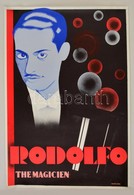 Cca 1975 Rodolfo The Magicien. Nagyméret? 1935-ös Plakát Reprintje Herczog Jelzéssel. Kecskeméti Házinyomda. 62x90 - Otros & Sin Clasificación