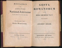 Adalbert Keller: Gesta Romanorum. Quedlinburg-Leipzig, 1841, Gottfr. Basse, VIII+174 P. Német Nyelven. Átkötött Félb?r-k - Zonder Classificatie