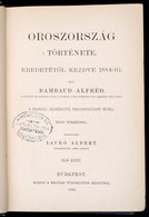 Rambaud Alfréd: Oroszország Története Eredetét?l Kezdve 1884-ig. I. Kötet. Fordította: Laukó Albert. Bp., 1890, MTA. Kia - Ohne Zuordnung