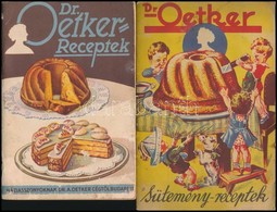 3 Db Régi Szakácskönyv: 

Dr. Oetker Sütemény-receptek. Bp., é.n., Révai, 31 P. Kiadói Papírkötés. 

Dr. Oetker Receptek - Ohne Zuordnung