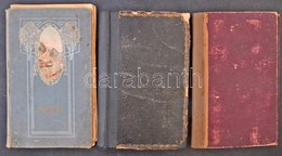 3 Db Régi Képeslapalbum Szakadásokkal;  200/400, 200/400 és 216/432 Fér?hellyel / 3 Pre-1945 Postcard Albums With Damage - Non Classés