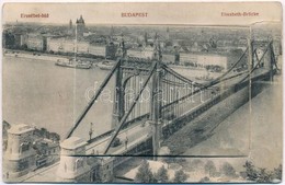 * T2/T3 Budapest, Erzsébet Híd. Leporellólap Benne: Országház, Múzeum Körút, Királyi Vár, Panoráma, Stb. - Sin Clasificación