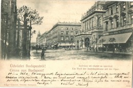 T2 1898 Budapest VI. Andrássy út, Pikler Kávéháza Az Operához, Edgar Schmidt - Sin Clasificación
