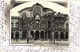 T3 Budapest XIV. Park-Club, Art Nouveau Floral Litho (kopott Sarkak / Worn Corners) - Sin Clasificación