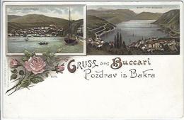 CPA Croatie Croatia GRUSS Litho Non Circulé BUCCARI - Croacia