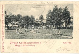 T2/T3 1902 Korond, Corund; Firtos Villa, Kerékpár. Gáspár Gyula Kiadása / Villa, Bicycle (EK) - Non Classés