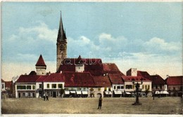 ** T2/T3 Medgyes, Mediasch, Medias; Marktplatz / Piac Tér, üzletek, Franz Wendler Kiadása / Market Square, Shops (EK) - Ohne Zuordnung