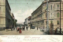 T2/T3 1904 Temesvár, Timisoara; Gyárváros, Andrássy út, Villamos / Fabrica, Street View, Tram  (kopott Sarkak / Worn Cor - Ohne Zuordnung