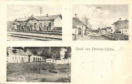 T2/T3 Dévényújfalu, Devínska Nová Ves, Theben-Neudorf; F? Utca, Vasútállomás, Tér / Main Street, Railway Station, Square - Non Classés