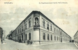 T2/T3 1912 Eperjes, Presov; Angolkisasszonyok Sancta Maria Intézete, Víztorony A Háttérben. Divald Károly Fia Kiadása /  - Non Classés