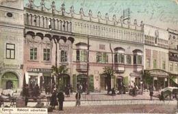 T4 1913 Eperjes, Presov; Rákóczi Udvarház, Spira Hendrik, Eichenbaum, Goldwender és Moskovits-cip?gyár üzlete / Shops (s - Sin Clasificación