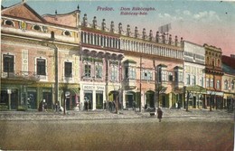 * T2/T3 1909 Eperjes, Presov; Rákóczi Ház, Jndrich Spira üzlete  / Shops (EK) - Unclassified
