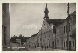 ** T1 Igló, Zipser Neudorf, Spisská Nová Ves; Utcakép, Katolikus Templom / Street View With Church - Unclassified