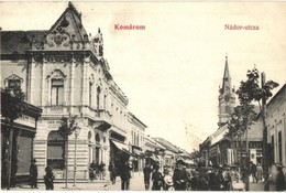 T2/T3 1907 Komárom, Komárnó; Nádor Utca, Elbert Ignácz, Schlesinger Péter, Székelyi Károly és Balogh Miklós üzlete / Str - Sin Clasificación