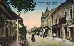 T2/T3 1921 Komárom, Komárno; Otthon Kávéház, Schlesinger Péter, Steiner és Deutsch Adolf üzlete / Cafe, Shops - Sin Clasificación