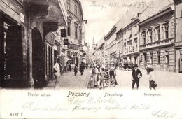 T2/T3 1902 Pozsony, Pressburg, Bratislava; Ventúr Utca, üzletek / Venturgasse / Street View With Shops  (EK) - Sin Clasificación