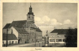 T2/T3 Somorja, Somorin, Samorín; Utcakép, Templom, Földm?ves Kölcsönös Pénztár / Street View With Church And Bank  (EK) - Sin Clasificación