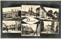 * T3 Zsolna, Sillein, Zilina; Utcarészlet, Templom / Multi-view Postcards With Streets, Church (Rb) - Sin Clasificación
