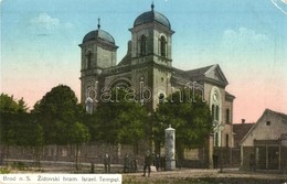 T2/T3 1916 Bród, Nagyrév, Slavonski Brod, Brod Na Savi; Zsinagóga / Zidovski Hram / Israel. Tempel / Synagogue (EK) - Ohne Zuordnung
