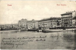 T2 1910 Fiume, Rijeka; Riva Szapáry / Port View With Steamships (EK) - Sin Clasificación