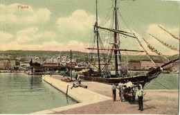 T2 1909 Fiume, Rijeka; Port View With Ship - Non Classés