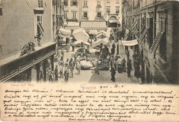 T2/T3 Fiume, Rijeka; Piazza Dell' Erbe / Zöldség Piac / Vegetable Market (EK) - Non Classificati