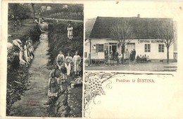 * T2/T3 Sestine (Zágráb, Agram, Zagreb); Veserice U Sestina, Gostiona / Mosás A Patakban, üzlet, Vendégl?, étterem / Was - Sin Clasificación