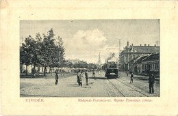 T2/T3 Újvidék, Novi Sad; Rákóczi Ferenc út, Villamos. W. L. Bp. 6344. / Street View, Tram (EK) - Non Classés