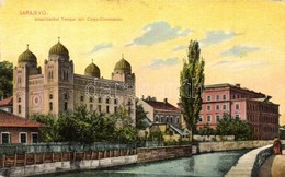 * T3 Sarajevo, Israelitischer Tempel Mit Corps-Commando / Synagogue With Army Headquarters  (Rb) - Non Classés