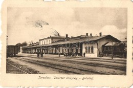 T2/T3 Jaroslaw, Jaruslau; Dworzec Kolejowy. Z. Glanza / Bahnhof / Railway Station, Ladder, Wagon + K.u.K. Reservespital  - Ohne Zuordnung