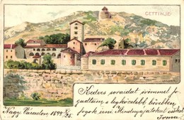 T2/T3 1899 Cetinje, Cettigne; Monastery. Kosmos Kunstanstalt S. IV. Art Nouveau, Litho. S: Geiger R. (EK) - Sin Clasificación