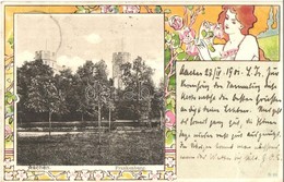 T2/T3 Aachen, Frankenburg. Knackstedt & Näther's Koloman Moser Stlye Art Nouveau, Floral, Litho (fl) - Ohne Zuordnung