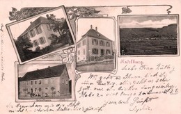 T2 Kadelburg, Schulhaus, Katholische Und Protest. Pfarrhaus / School, Parishes, Floral, Art Nouveau (fl) - Ohne Zuordnung