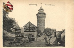 ** T1/T2 Nürnberg, Brunnenhäuschen, Kunstverlag Hermann Martin / Castle Area, Coat Of Arms Emb. - Ohne Zuordnung