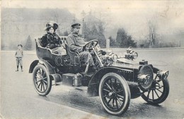 T2/T3 Hölgy Sof?rjével Az Automobilban / Lady With His Chauffeur In An Automobile (EK) - Non Classés